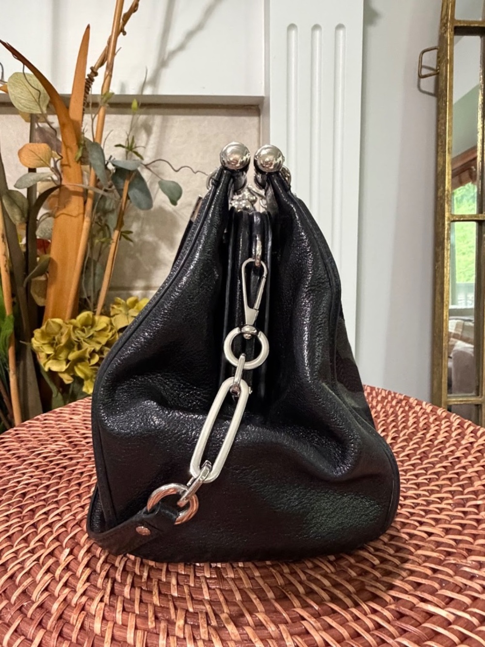 Coach Madison Black Zebra Carrie Satchel Shoulder Bag 26701 Rare - Picture 3 of 11